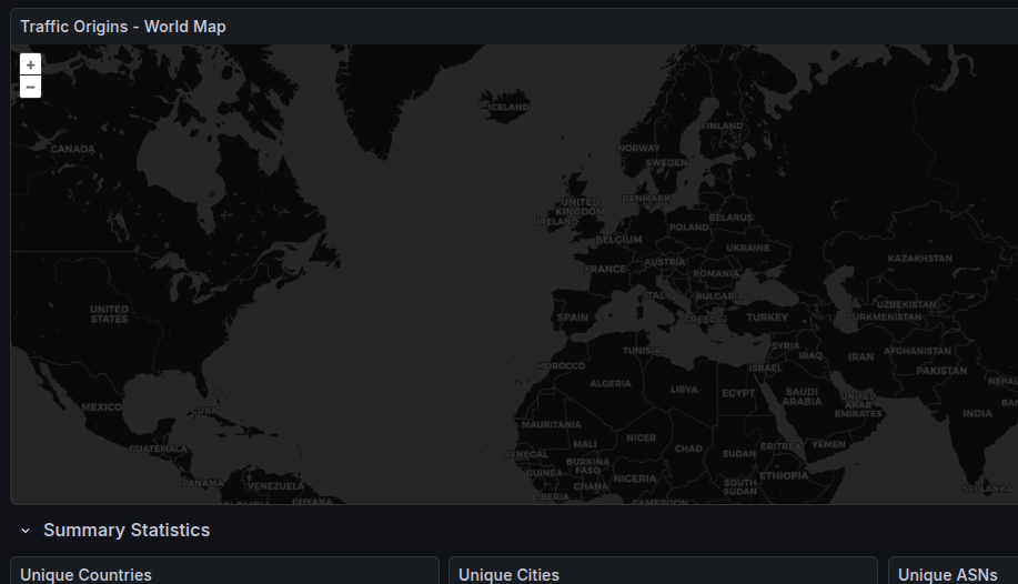 Traffic Origins World Map